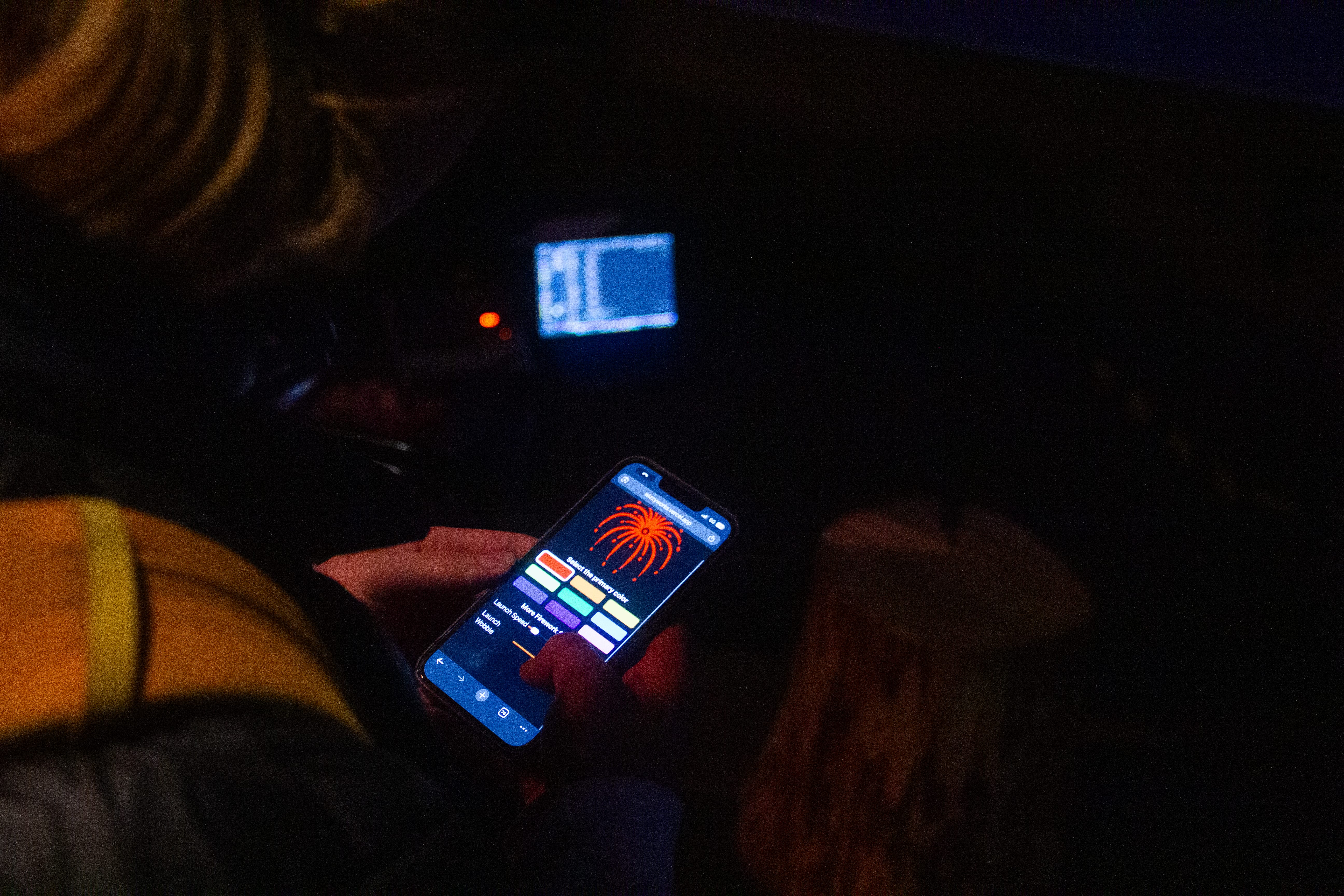Creating a firework on the mobile interface